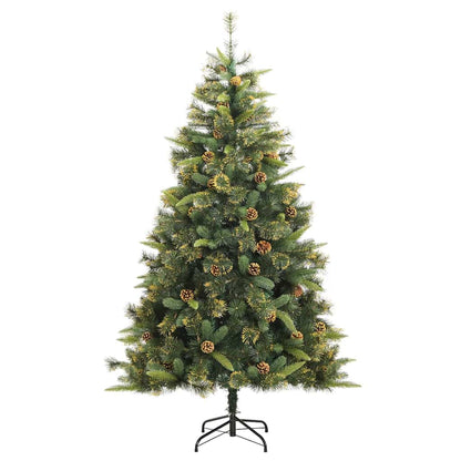 Albero di Natale artificiale pieghevole con coni Verde 240 cm