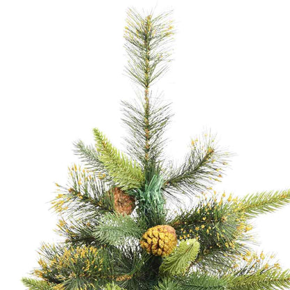 Albero di Natale artificiale pieghevole con coni Verde 240 cm