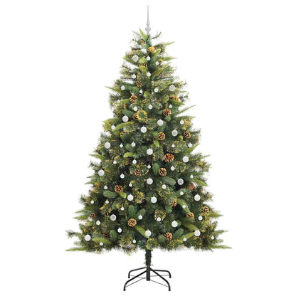 Albero di Natale artificiale pieghevole con coni Verde 240 cm
