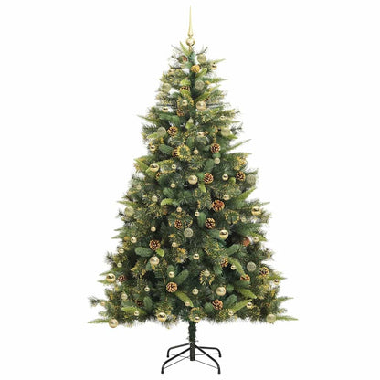 Albero di Natale artificiale pieghevole con coni Verde 240 cm