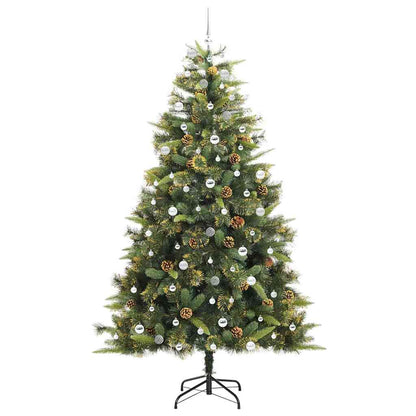 Albero di Natale artificiale pieghevole con coni Verde 240 cm