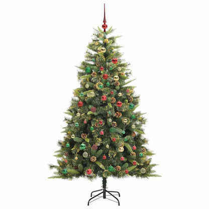 Albero di Natale artificiale pieghevole con coni Verde 240 cm