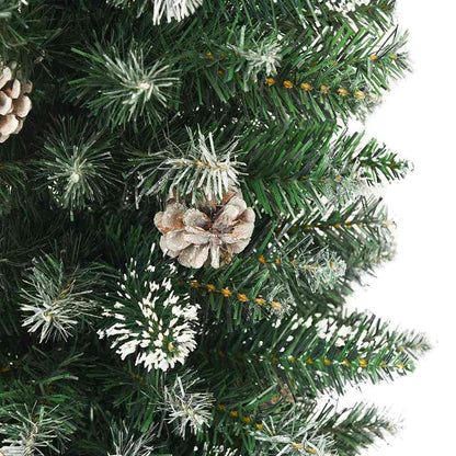 Albero di Natale Artificiale Sottile Verde e Bianco 180 cm | homemem39