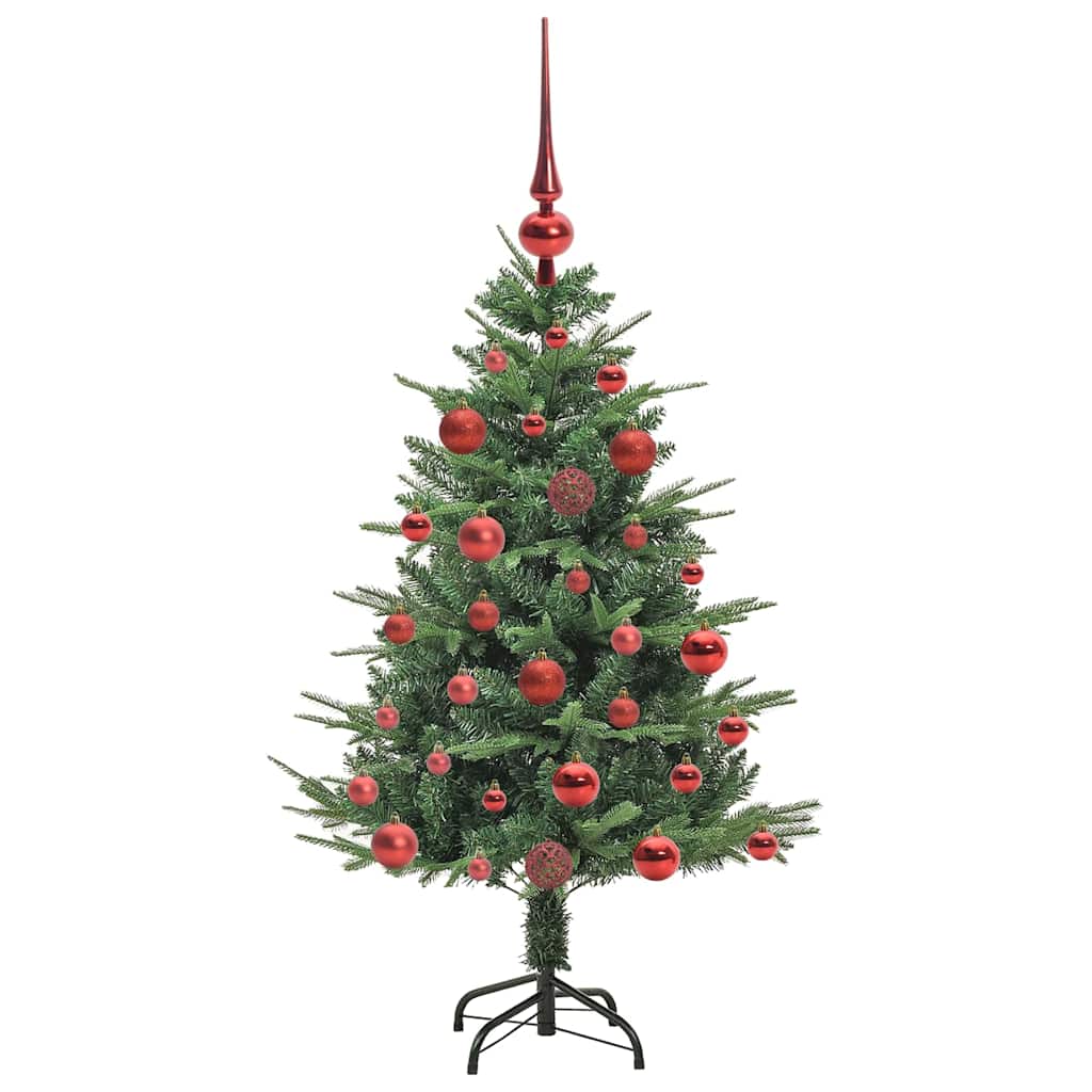 Albero di Natale artificiale preilluminato con set di palline