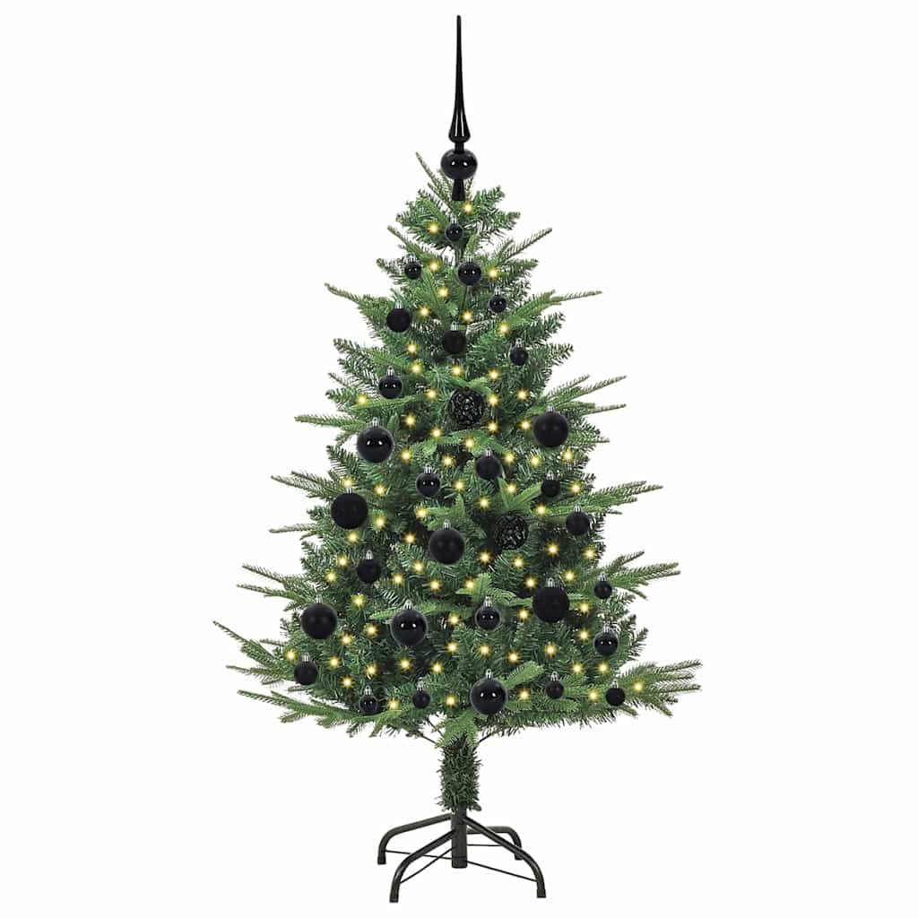 Albero di Natale artificiale preilluminato con set di palline