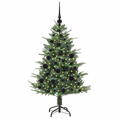 Albero di Natale artificiale preilluminato con set di palline