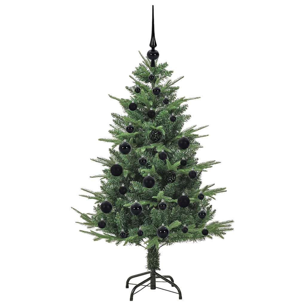 Albero di Natale artificiale preilluminato con set di palline