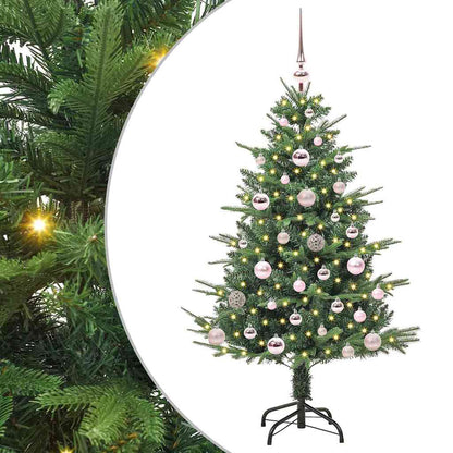 Albero di Natale artificiale preilluminato con set di palline