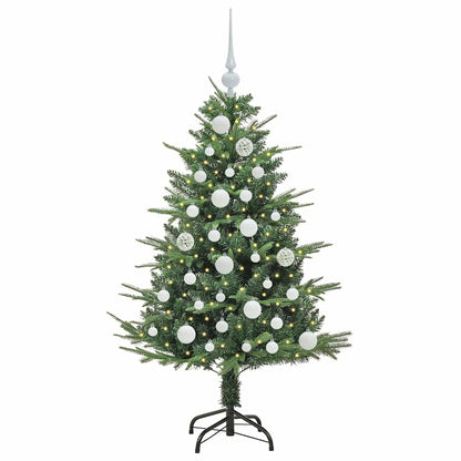 Albero di Natale artificiale preilluminato con set di palline
