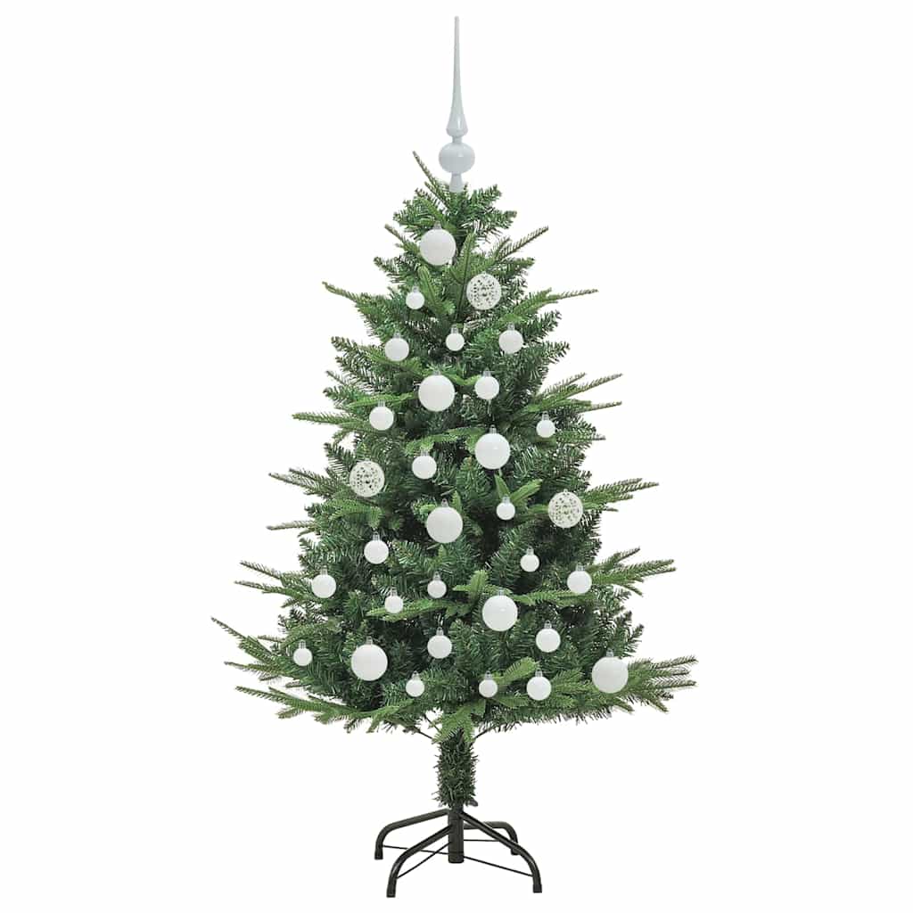 Albero di Natale artificiale preilluminato con set di palline