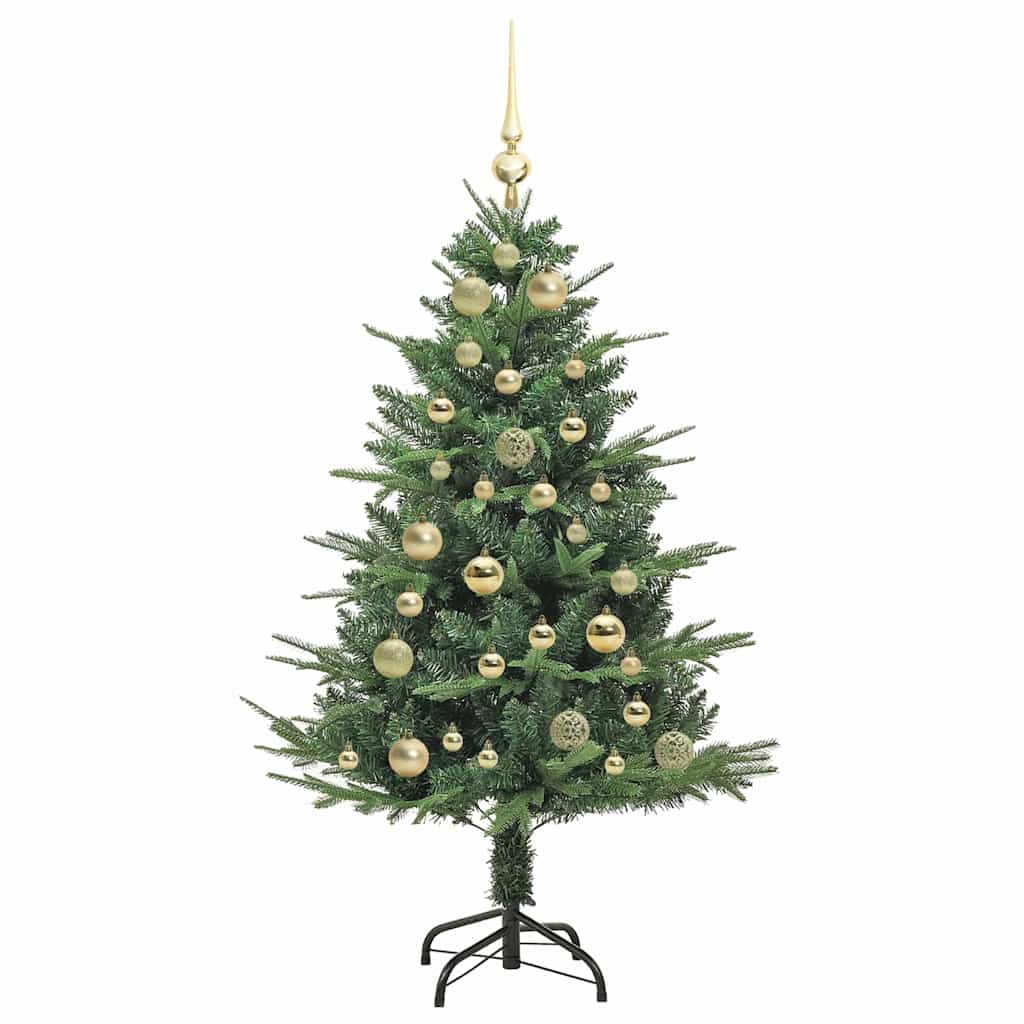 Albero di Natale artificiale preilluminato con set di palline