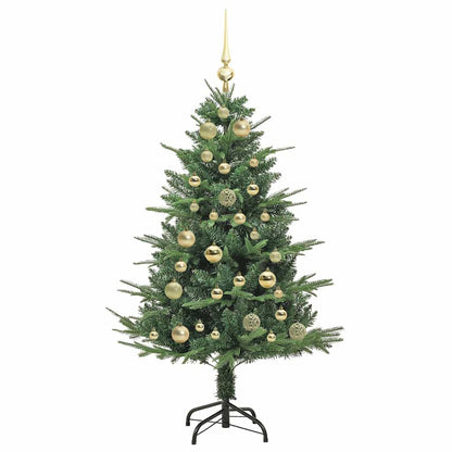 Albero di Natale artificiale preilluminato con set di palline