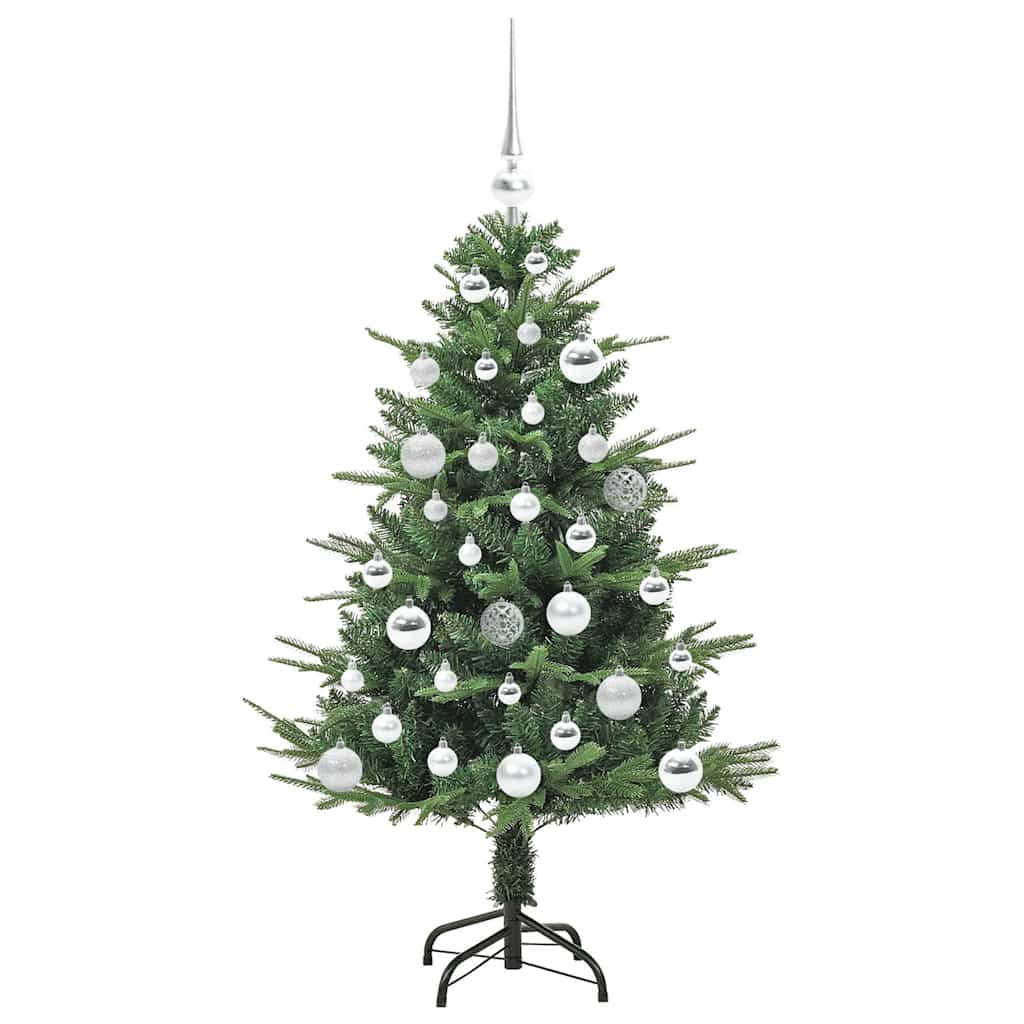Albero di Natale artificiale preilluminato con set di palline
