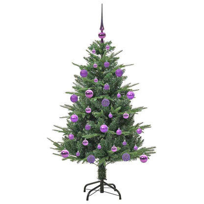 Albero di Natale artificiale preilluminato con set di palline