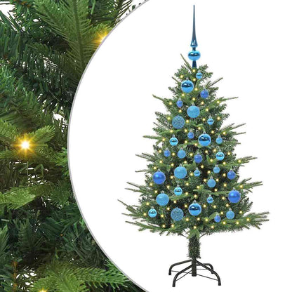 Albero di Natale artificiale preilluminato con set di palline