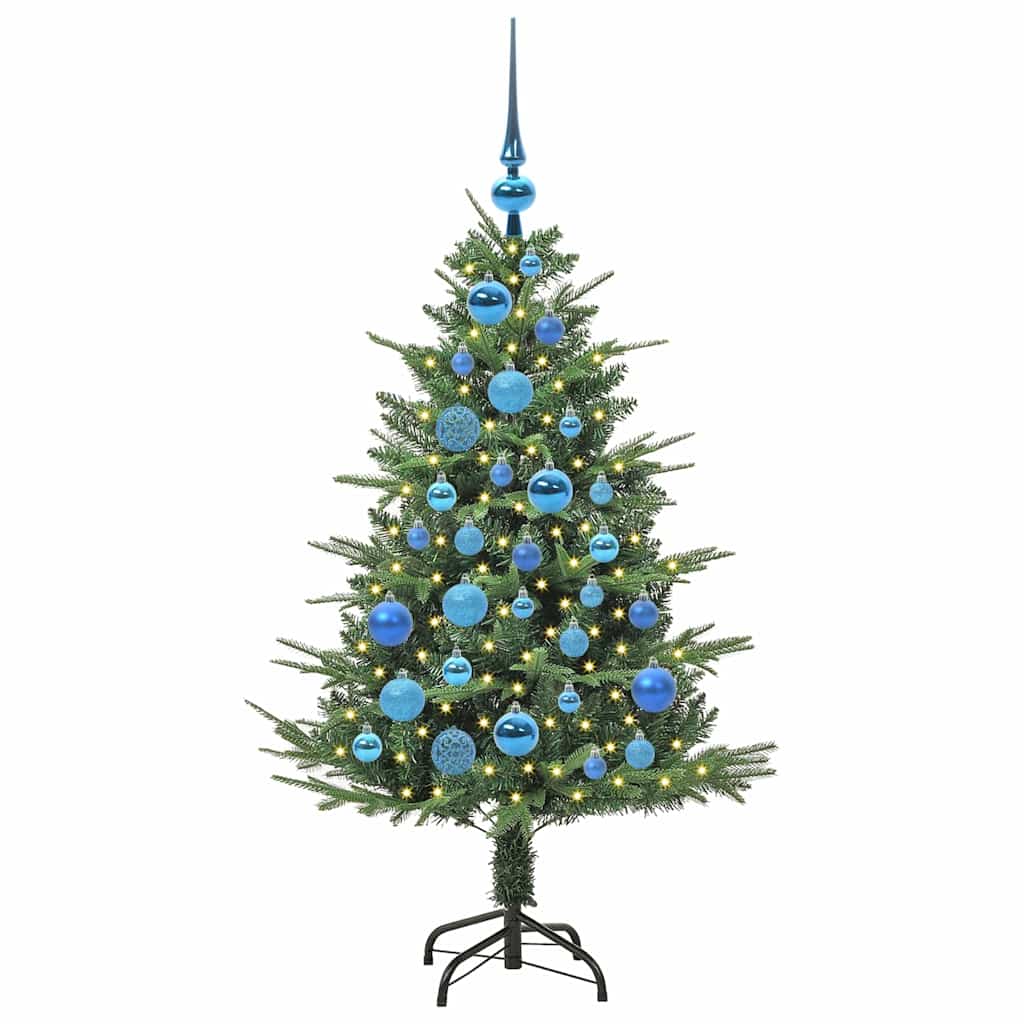 Albero di Natale artificiale preilluminato con set di palline