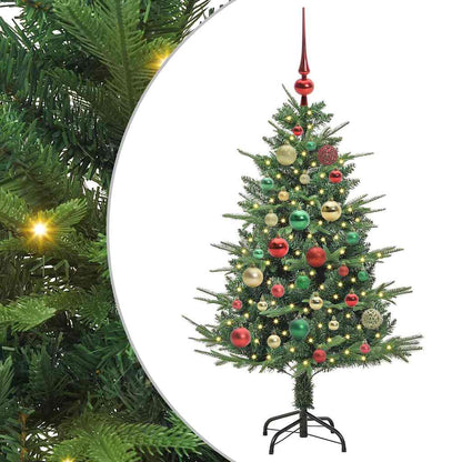 Albero di Natale artificiale preilluminato con set di palline