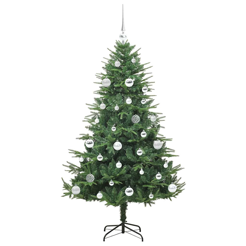 Albero di Natale artificiale preilluminato con set di palline