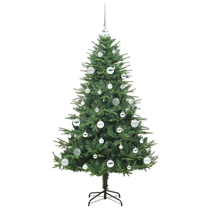 Albero di Natale artificiale preilluminato con set di palline