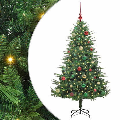 Albero di Natale artificiale preilluminato con set di palline