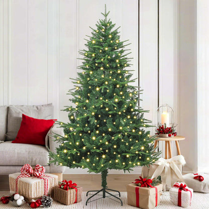 Albero di Natale artificiale preilluminato 300 LED Bianco caldo