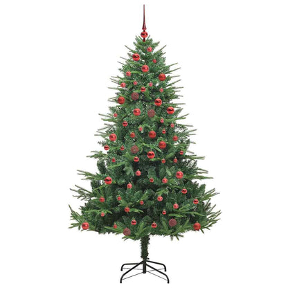 Albero di Natale artificiale preilluminato con set di palline