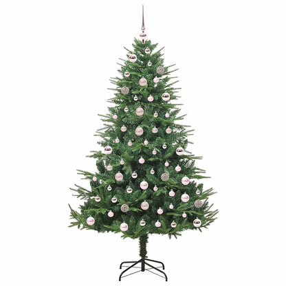 Albero di Natale artificiale preilluminato con set di palline