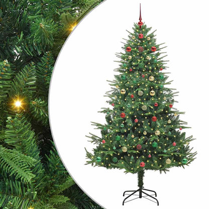 Albero di Natale artificiale preilluminato con set di palline