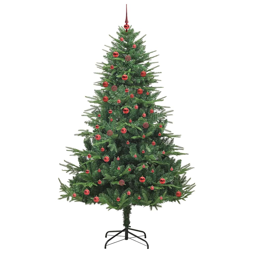 Albero di Natale artificiale preilluminato con set di palline