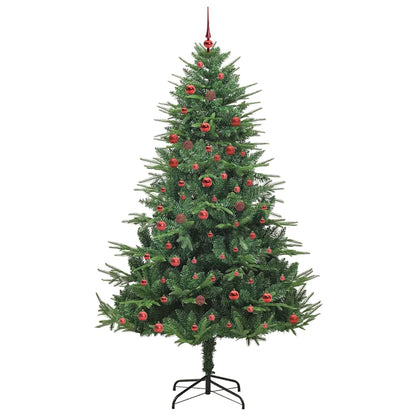 Albero di Natale artificiale preilluminato con set di palline