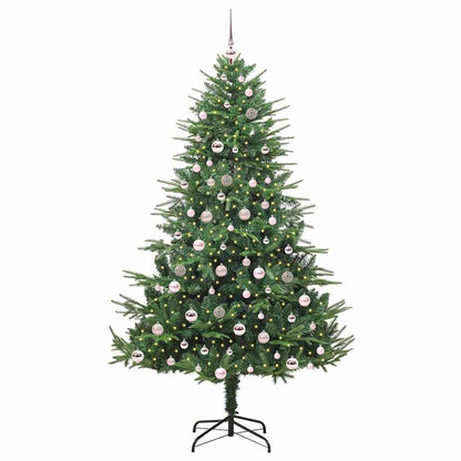 Albero di Natale artificiale preilluminato con set di palline
