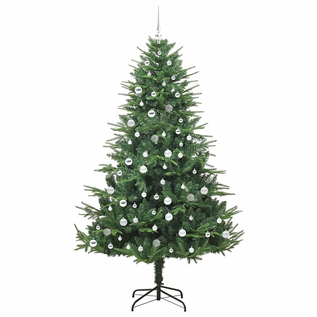 Albero di Natale artificiale preilluminato con set di palline