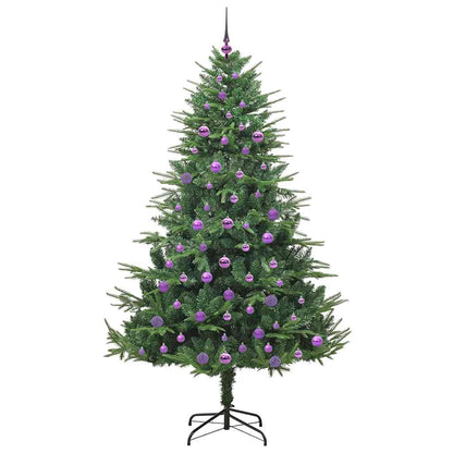 Albero di Natale artificiale preilluminato con set di palline