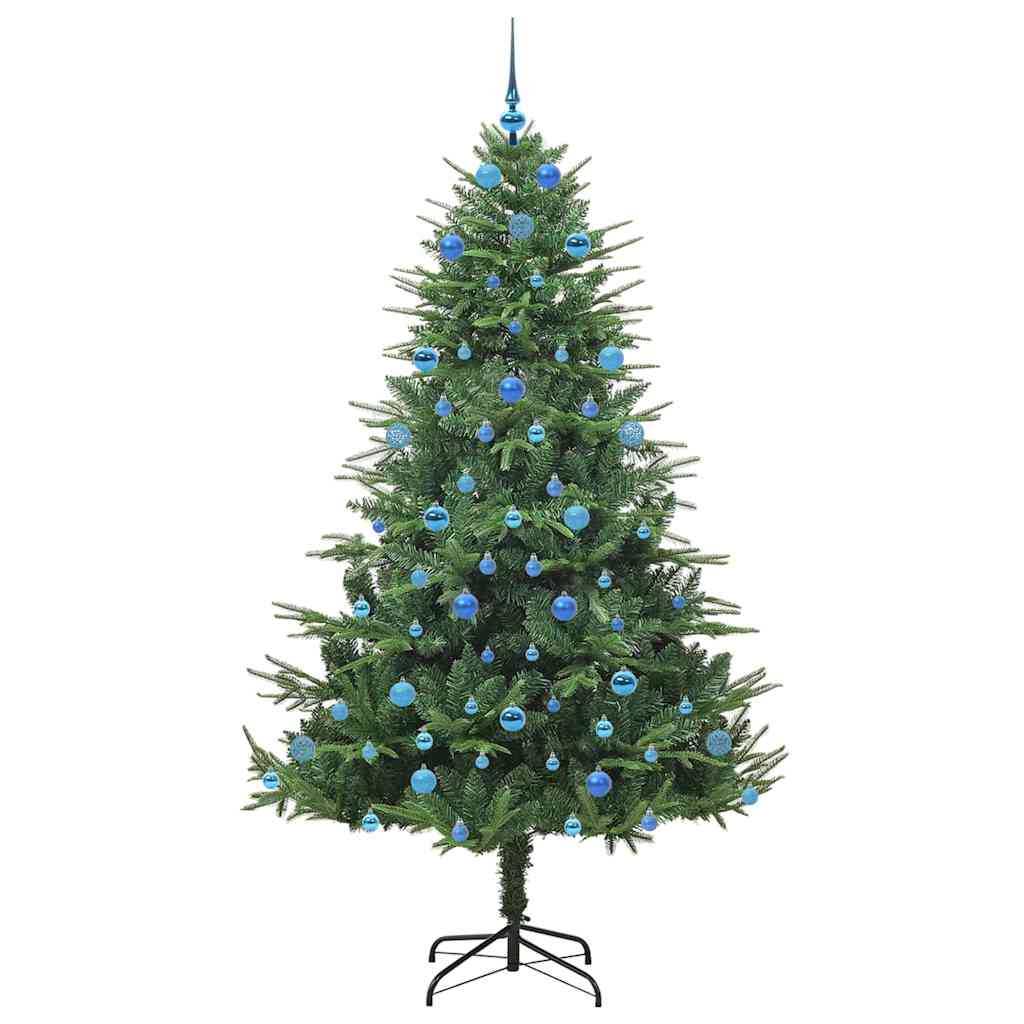 Albero di Natale artificiale preilluminato con set di palline