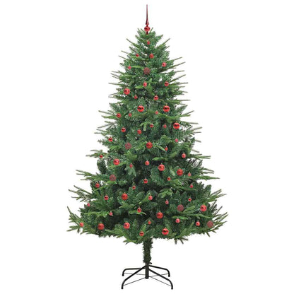 Albero di Natale artificiale preilluminato con set di palline