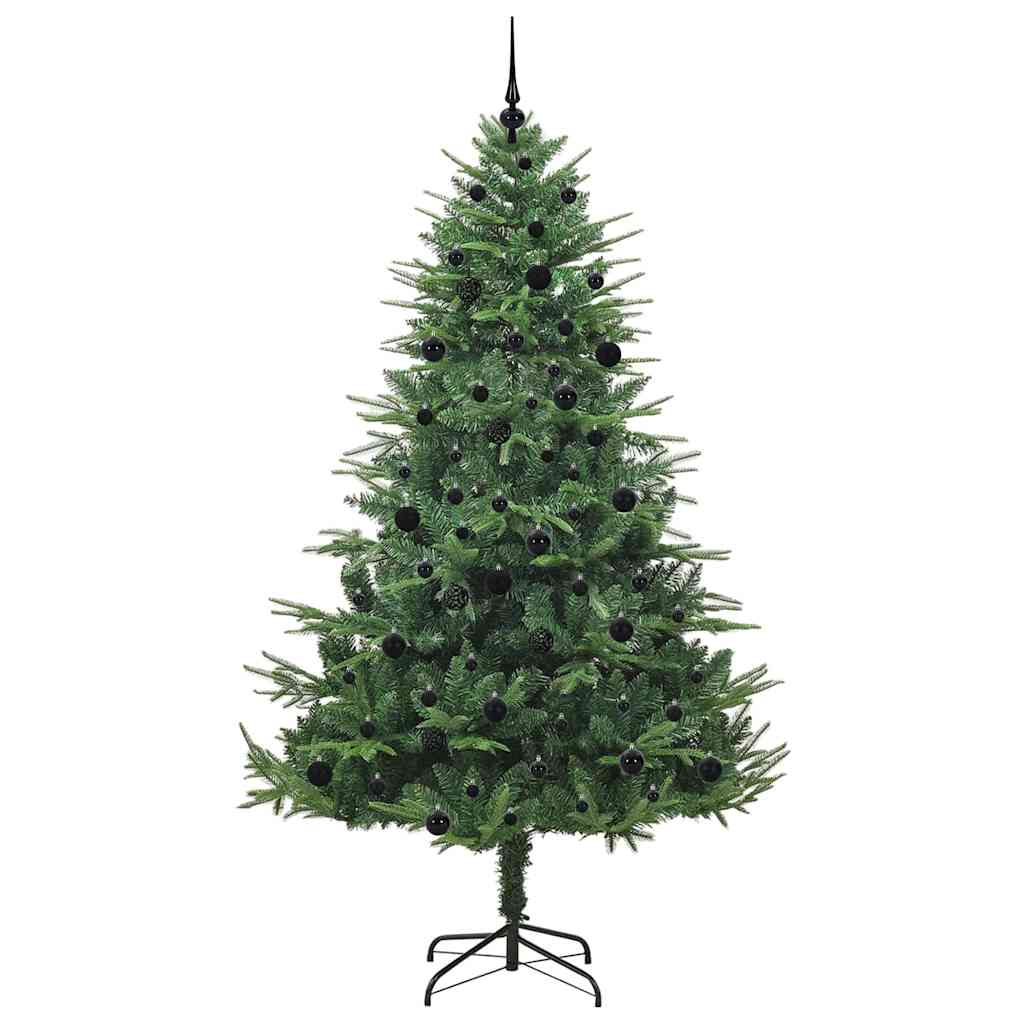 Albero di Natale artificiale preilluminato con set di palline