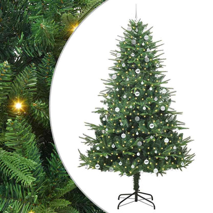 Albero di Natale artificiale preilluminato con set di palline