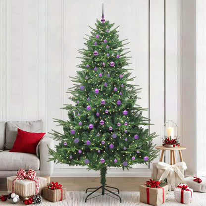 Albero di Natale artificiale preilluminato con set di palline