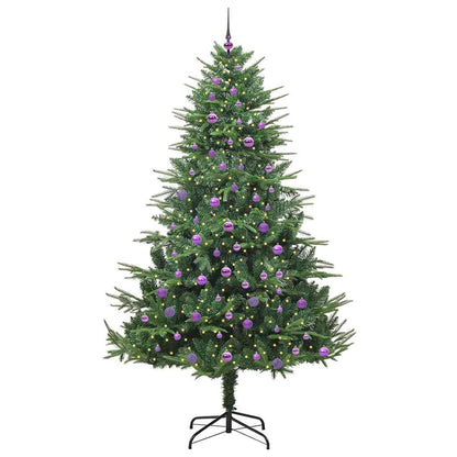 Albero di Natale artificiale preilluminato con set di palline