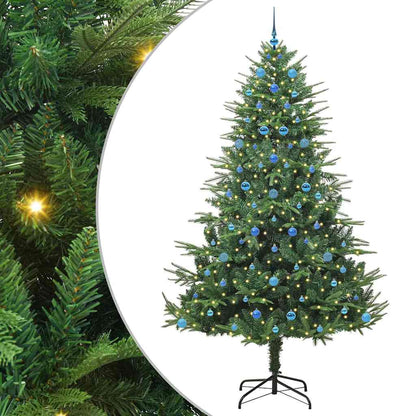 Albero di Natale artificiale preilluminato con set di palline