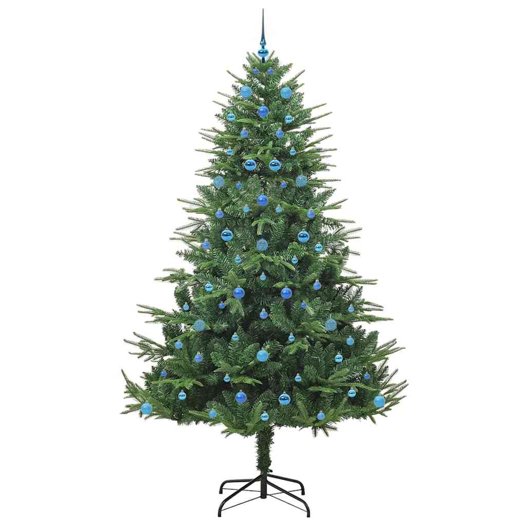 Albero di Natale artificiale preilluminato con set di palline