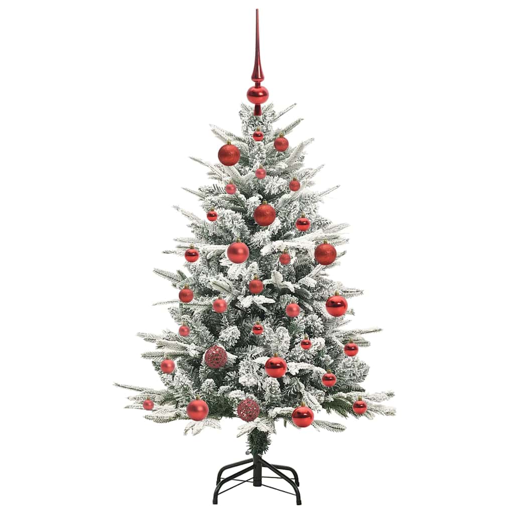 Albero di Natale artificiale preilluminato con set di palline
