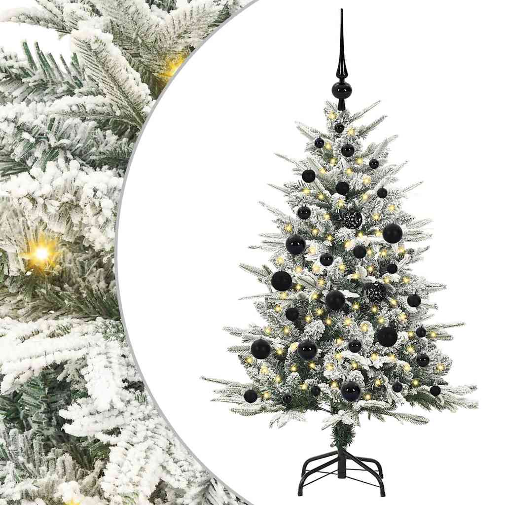 Albero di Natale artificiale preilluminato con set di palline