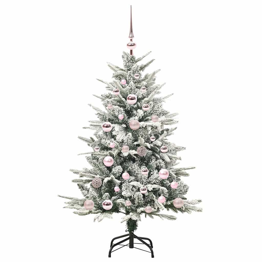 Albero di Natale artificiale preilluminato con set di palline