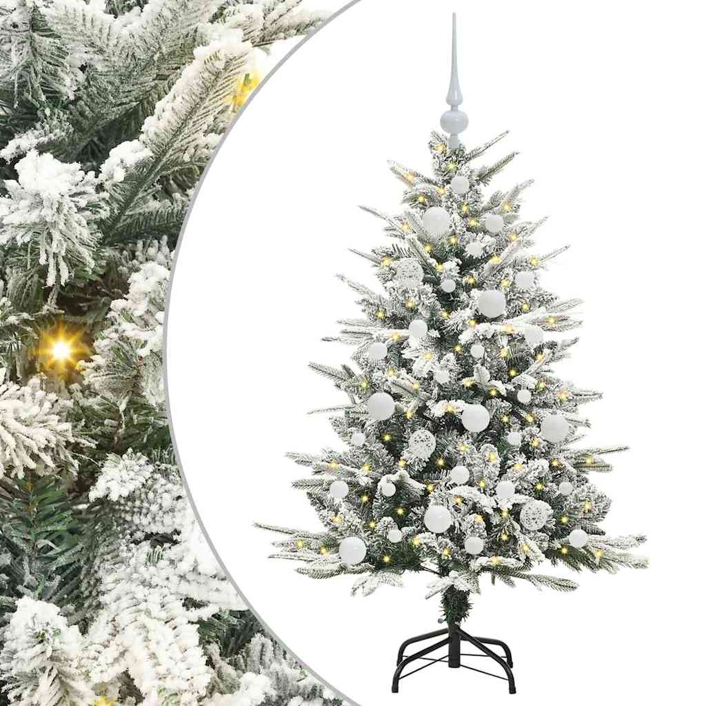 Albero di Natale artificiale preilluminato con set di palline