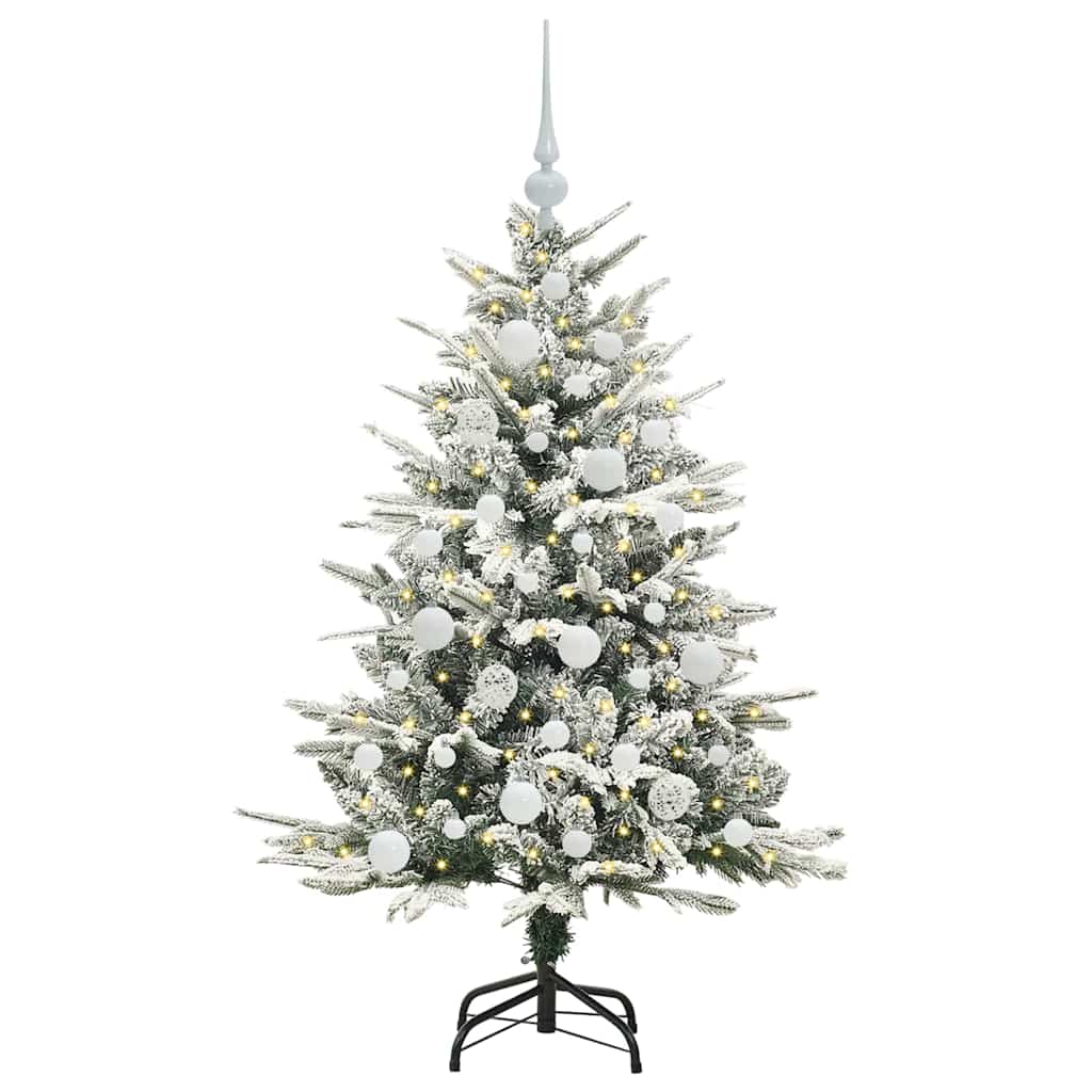 Albero di Natale artificiale preilluminato con set di palline