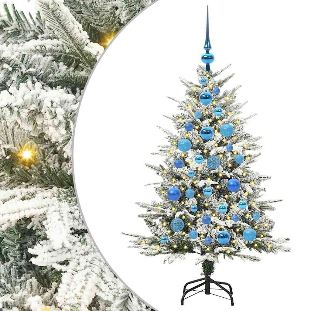 Albero di Natale artificiale preilluminato con set di palline