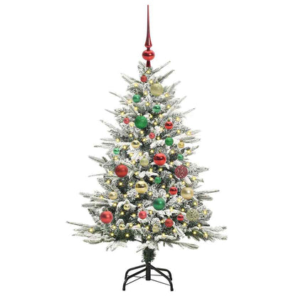 Albero di Natale artificiale preilluminato con set di palline