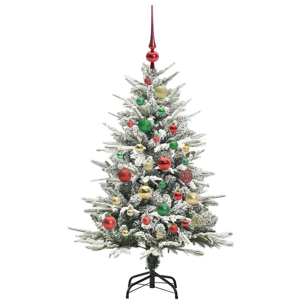 Albero di Natale artificiale preilluminato con set di palline