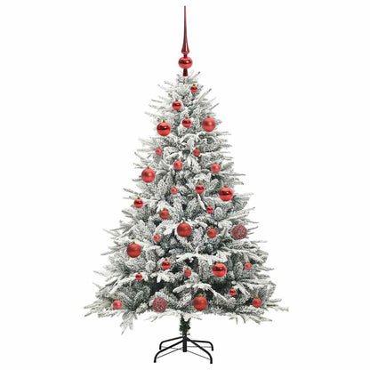 Albero di Natale artificiale preilluminato con set di palline